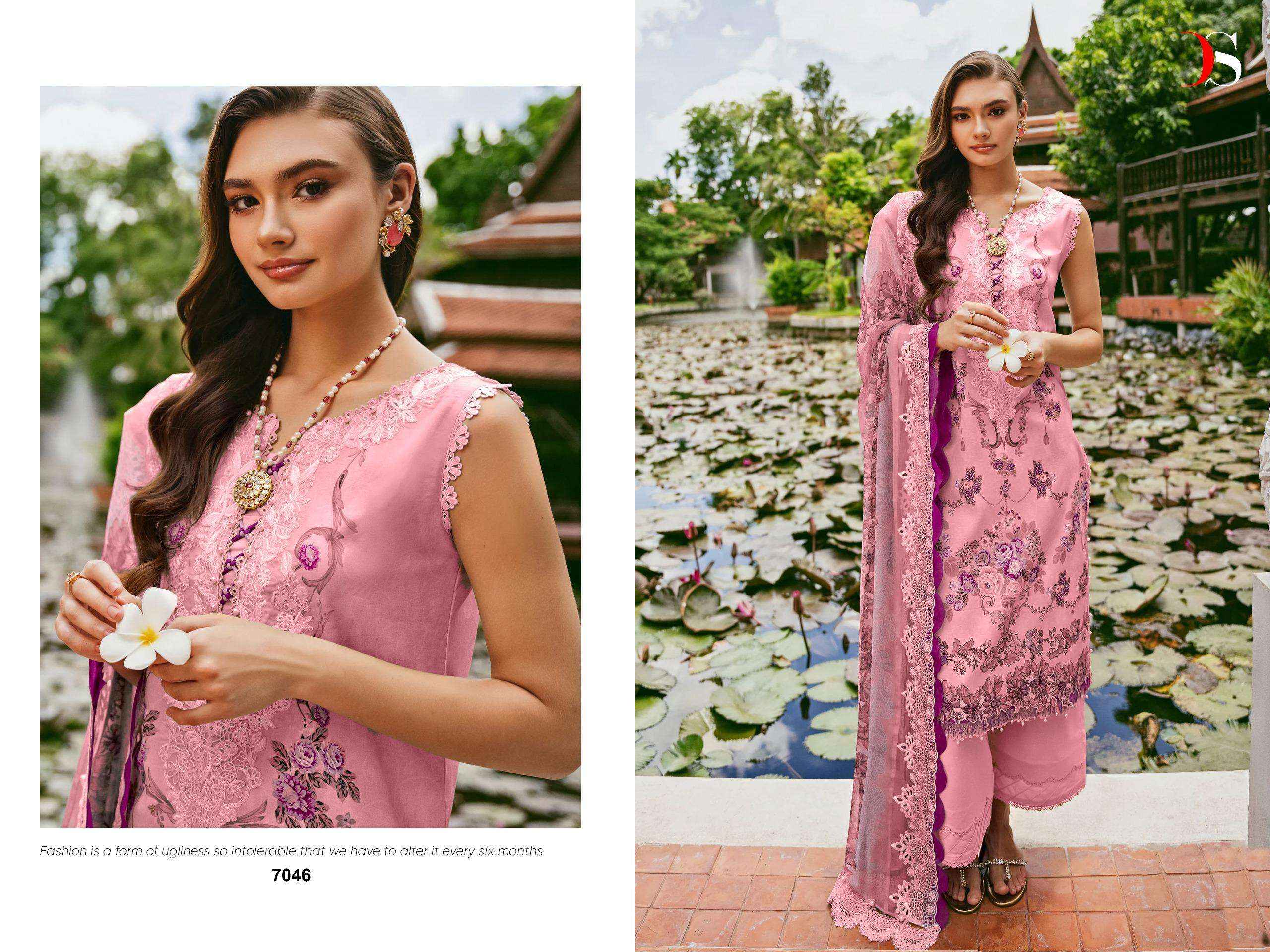 DEEPSY SUITS JADE NEEDLE WONDER VOL 24 COTTON PAKISTANI SUITS ( 6 PCS CATALOG )