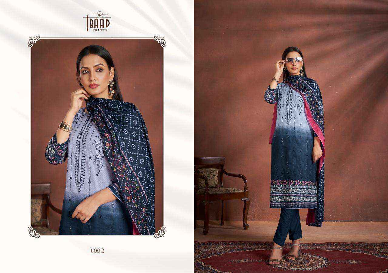 IBAAD PRINTS IBAAD EMBROIDERED VOL 1 LAWN COTTON SUIT ( 4 PCS CATALOG )