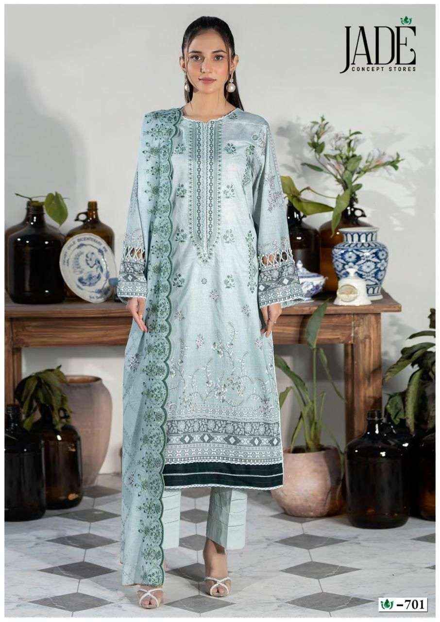 JADE CRIMSON EXCLUSIVE HEAVY LAWN COLLECTION VOL 7 DIGITAL PRINT PAKISTANI SUITS ( 6 PCS CATALOG )