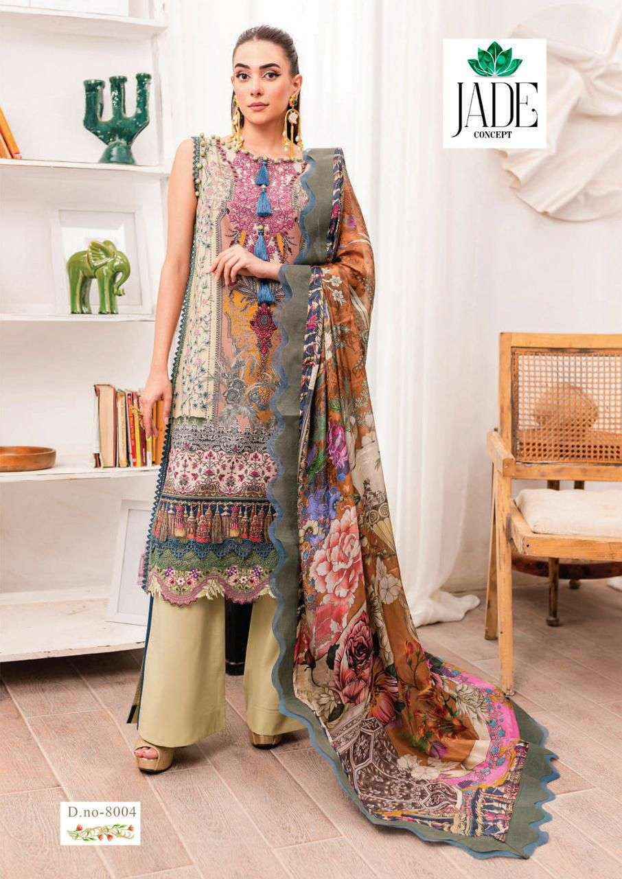 Jade Crimson Exclusive Heavy Lawn Collection Vol 8 Cotton Pakistani Suits ( 6 pc Cataloge )