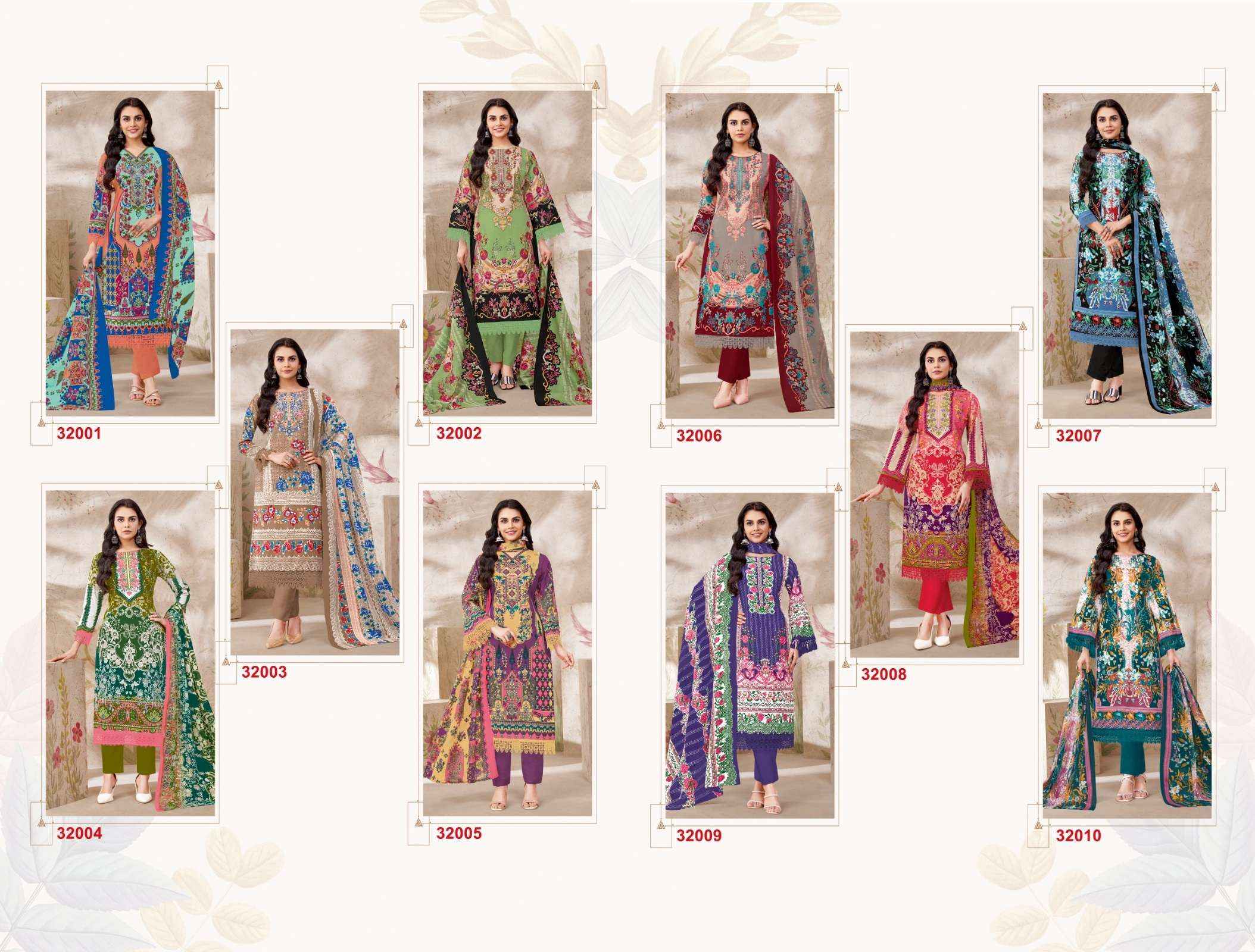 JASH ELLIZA VOL 32 COTTON DIGITAL PRINT SALWAR KAMEEZ ( 10 PCS CATALOG )