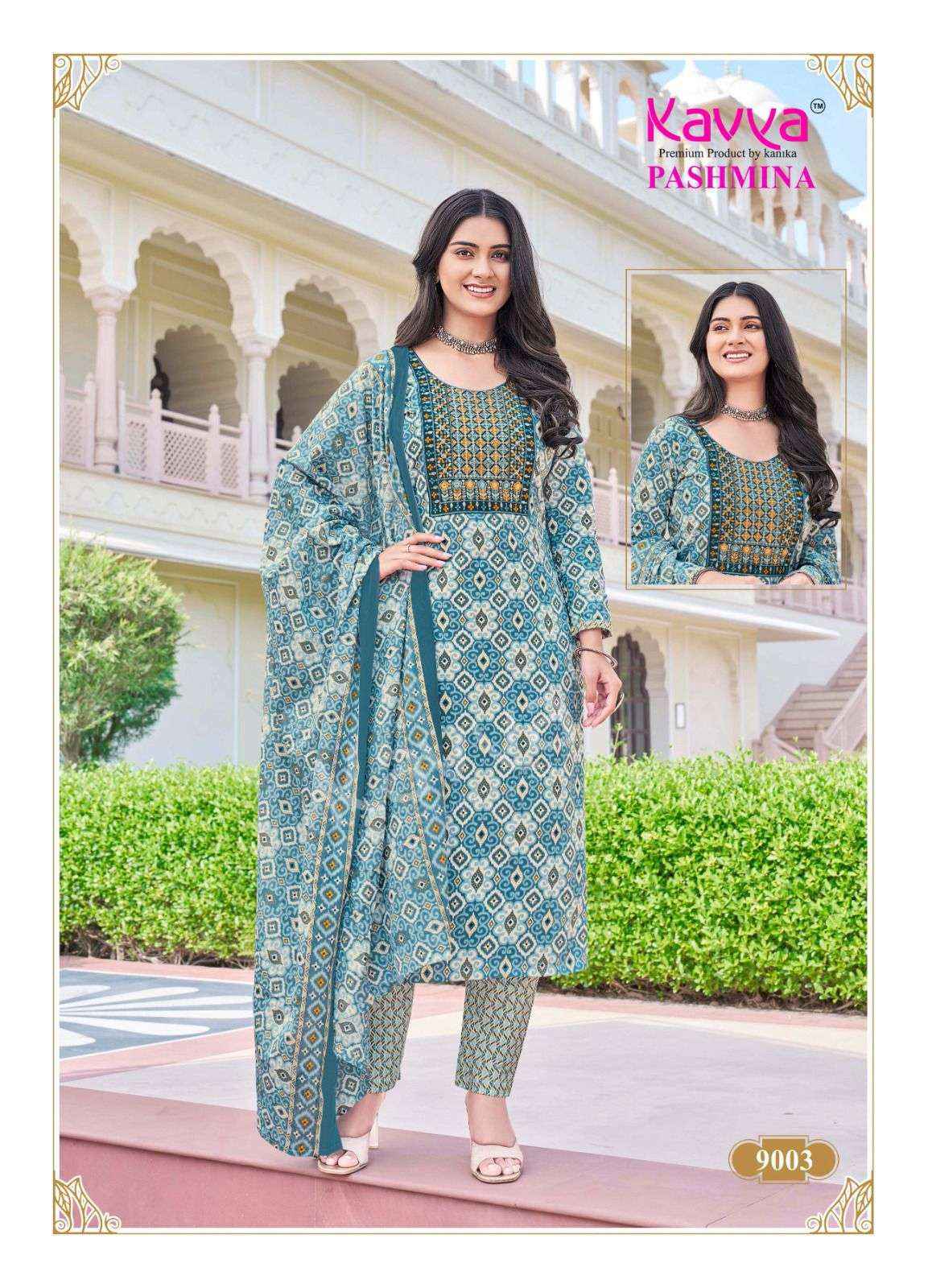 KAVYA PASHMINA VOL 9 COTTON DESIGNER READYMADE SUIT (10 PCS CATALOG )