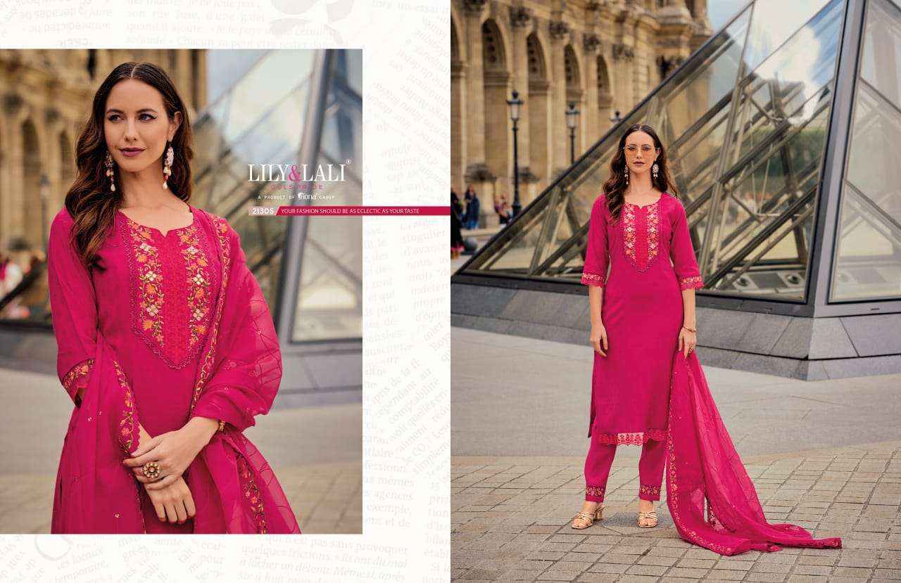 LILY AND LALI MRUNAL SILK FANCY DESIGNER READY MADE SUIT ( 6 PCS CATALOG )