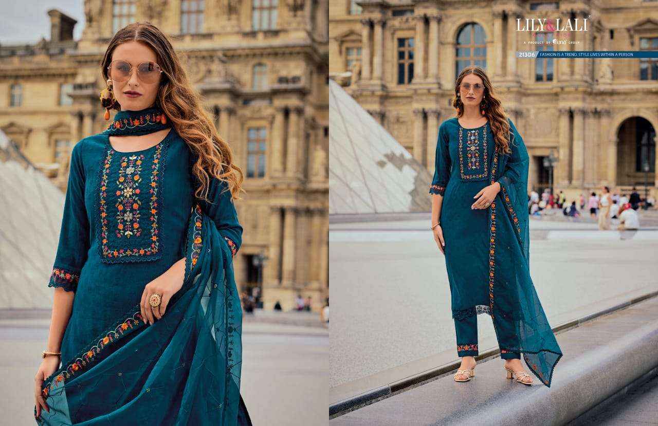 LILY AND LALI MRUNAL SILK FANCY DESIGNER READY MADE SUIT ( 6 PCS CATALOG )