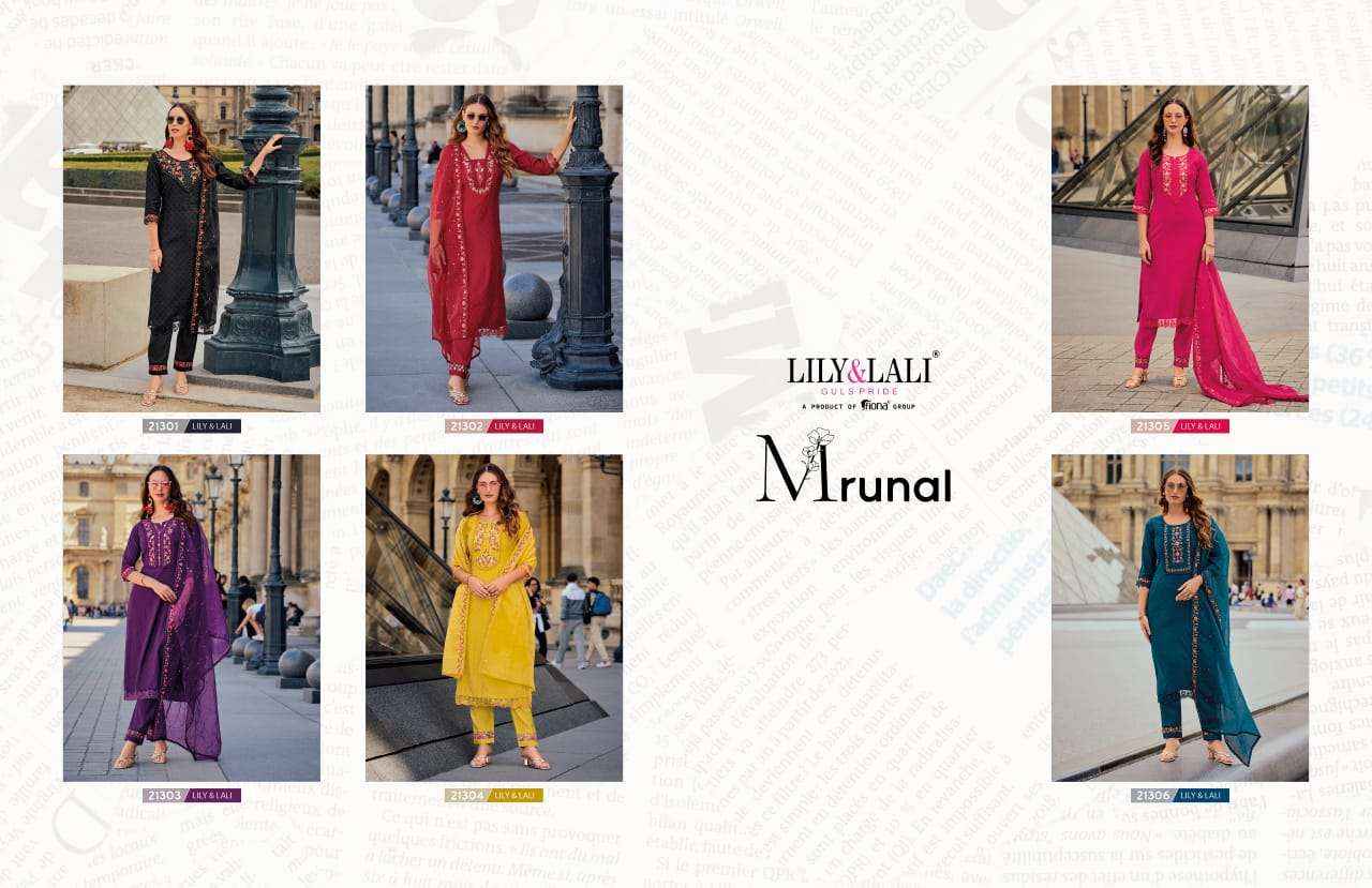 LILY AND LALI MRUNAL SILK FANCY DESIGNER READY MADE SUIT ( 6 PCS CATALOG )