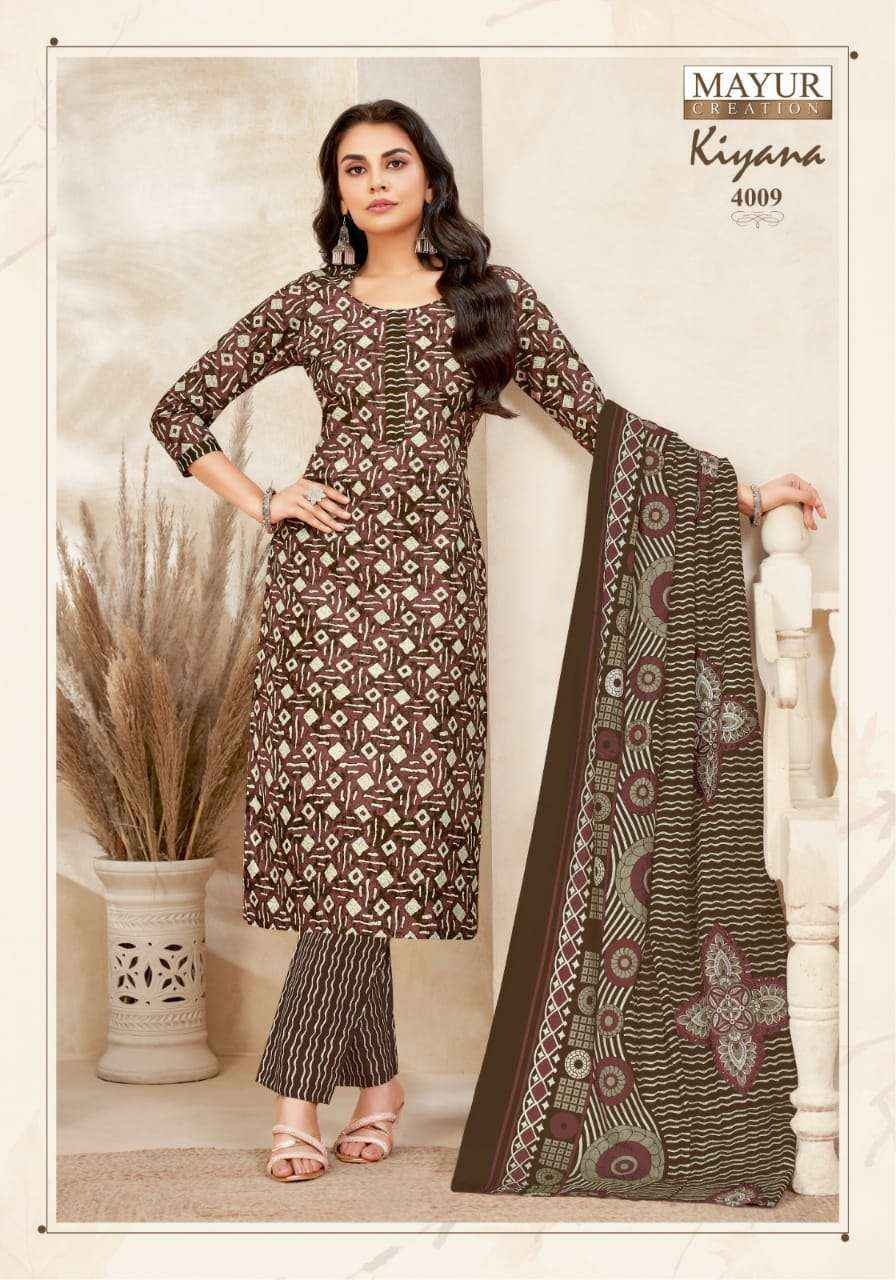 MAYUR CREATION KIYANA VOL 4 COTTON PRINT DRESS MATERIAL ( 10 PCS CATALOG )