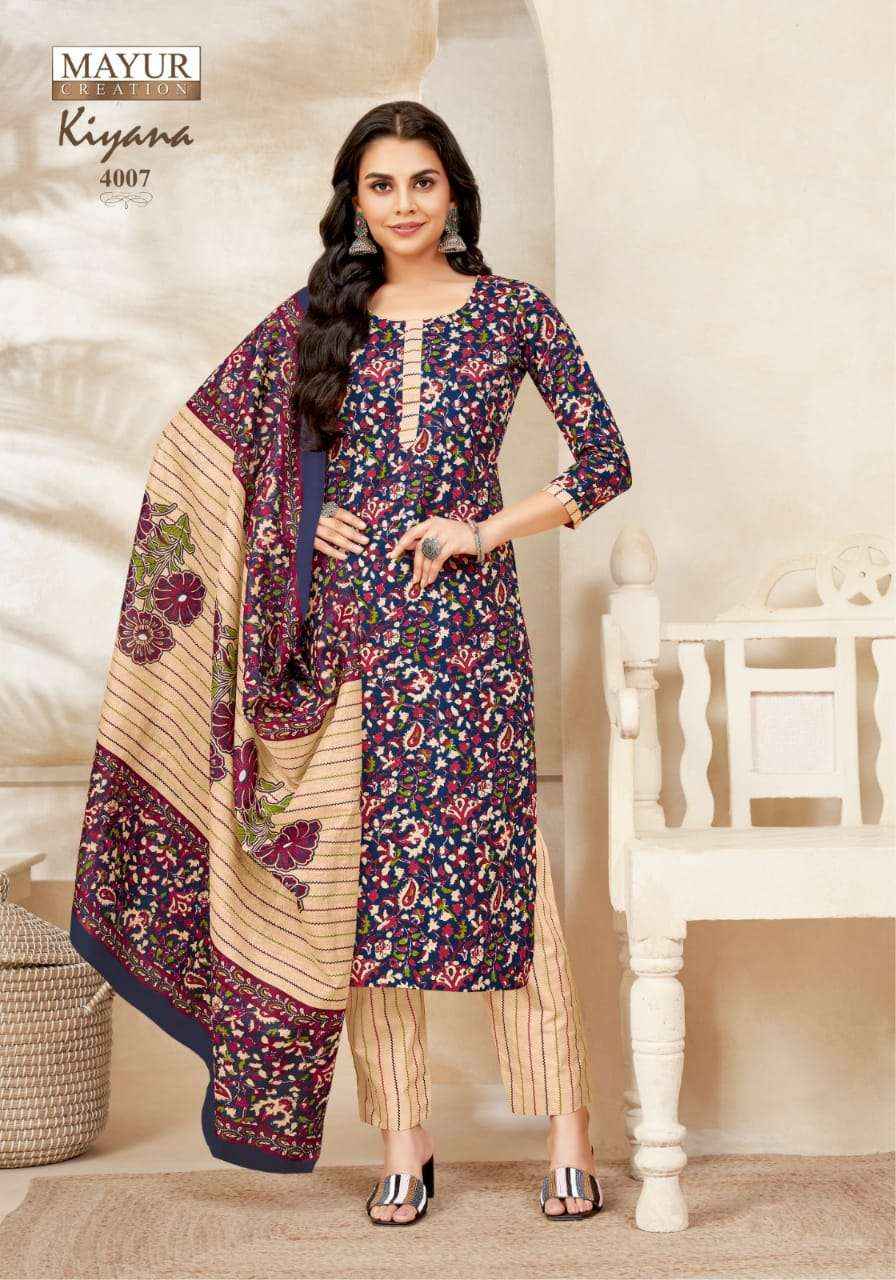 MAYUR CREATION KIYANA VOL 4 COTTON PRINT DRESS MATERIAL ( 10 PCS CATALOG )