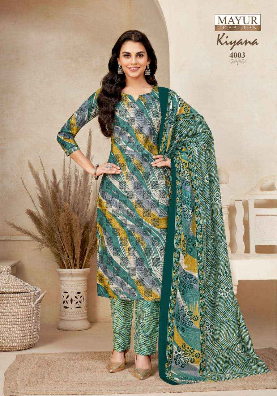 MAYUR CREATION KIYANA VOL 4 COTTON PRINT DRESS MATERIAL ( 10 PCS CATALOG )