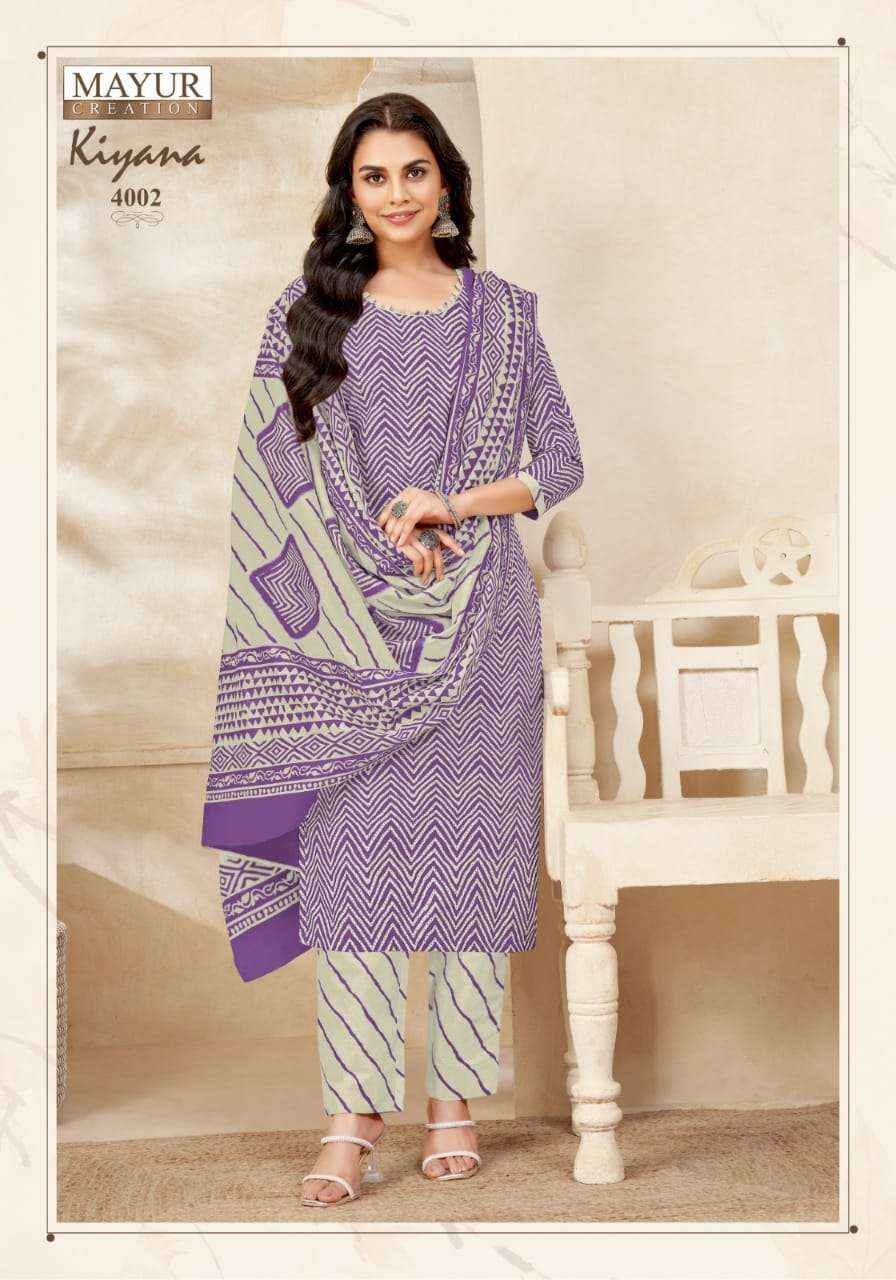 MAYUR CREATION KIYANA VOL 4 COTTON PRINT DRESS MATERIAL ( 10 PCS CATALOG )