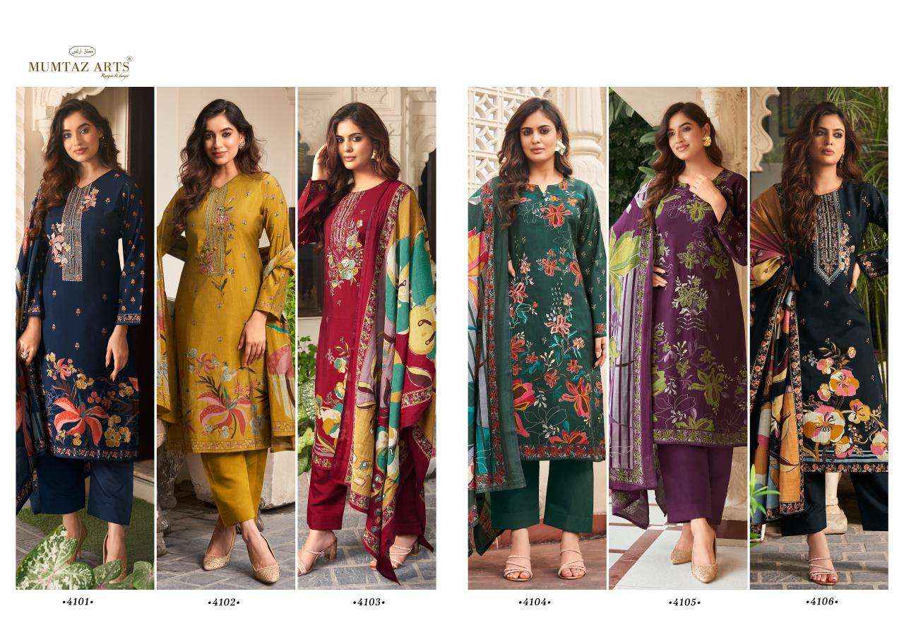 MUMTAZ ARTS MANNAT VISCOSE DESIGNER SUIT ( 6 PCS CATALOG )