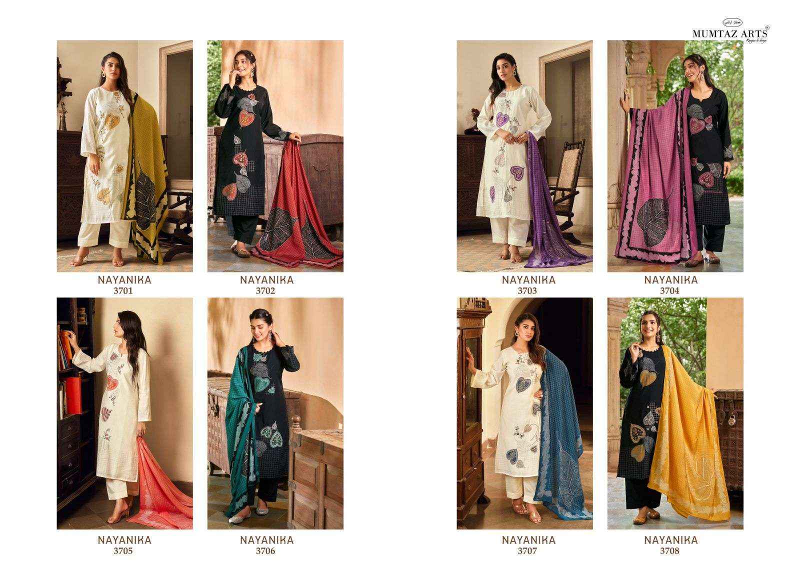 MUMTAZ ARTS NAYANIKA VISCOSE DIGITAL PRINT SUIT ( 8 PCS CATALOG )