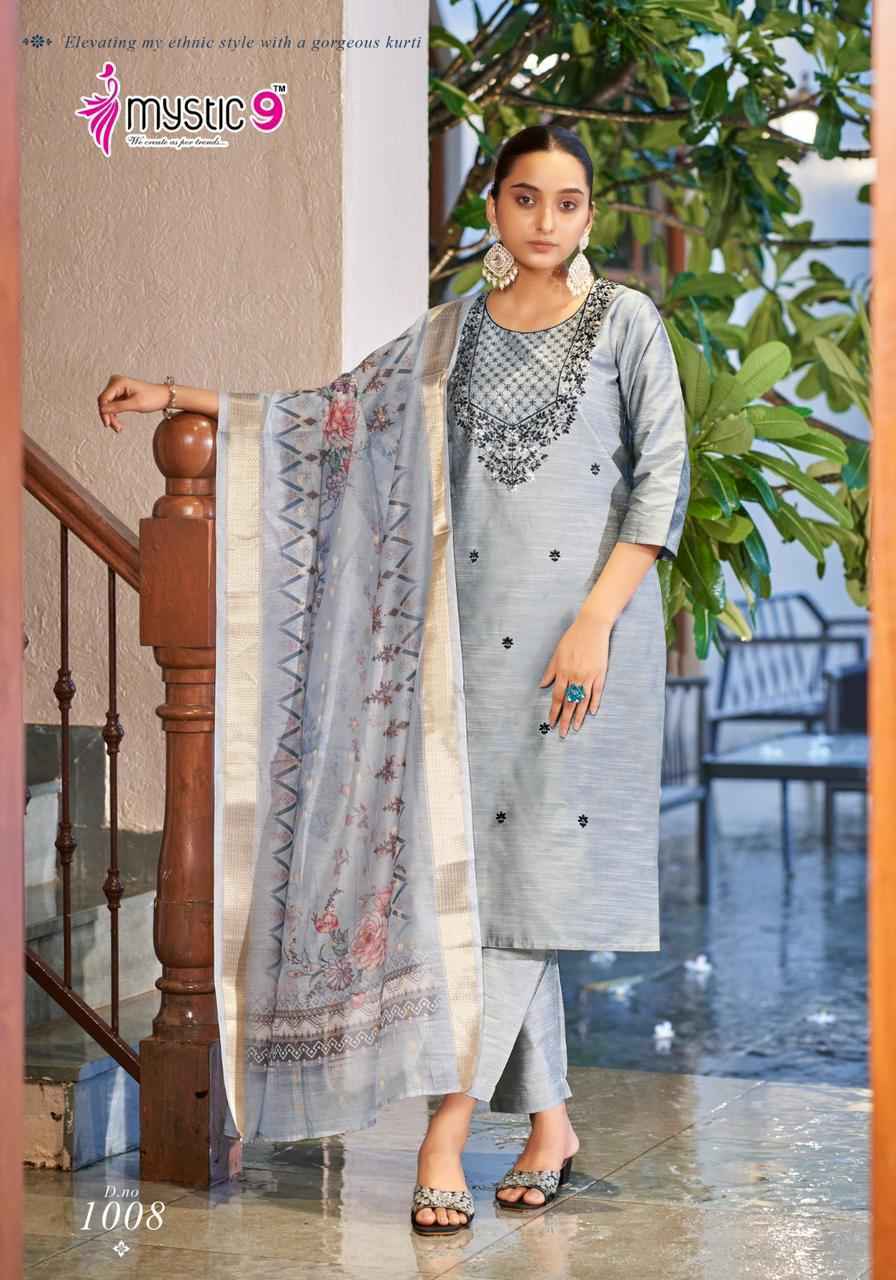 Mystic 9 Fiza Vol 1 Banglore Silk Readymade Suits ( 8 pcs Catalogue