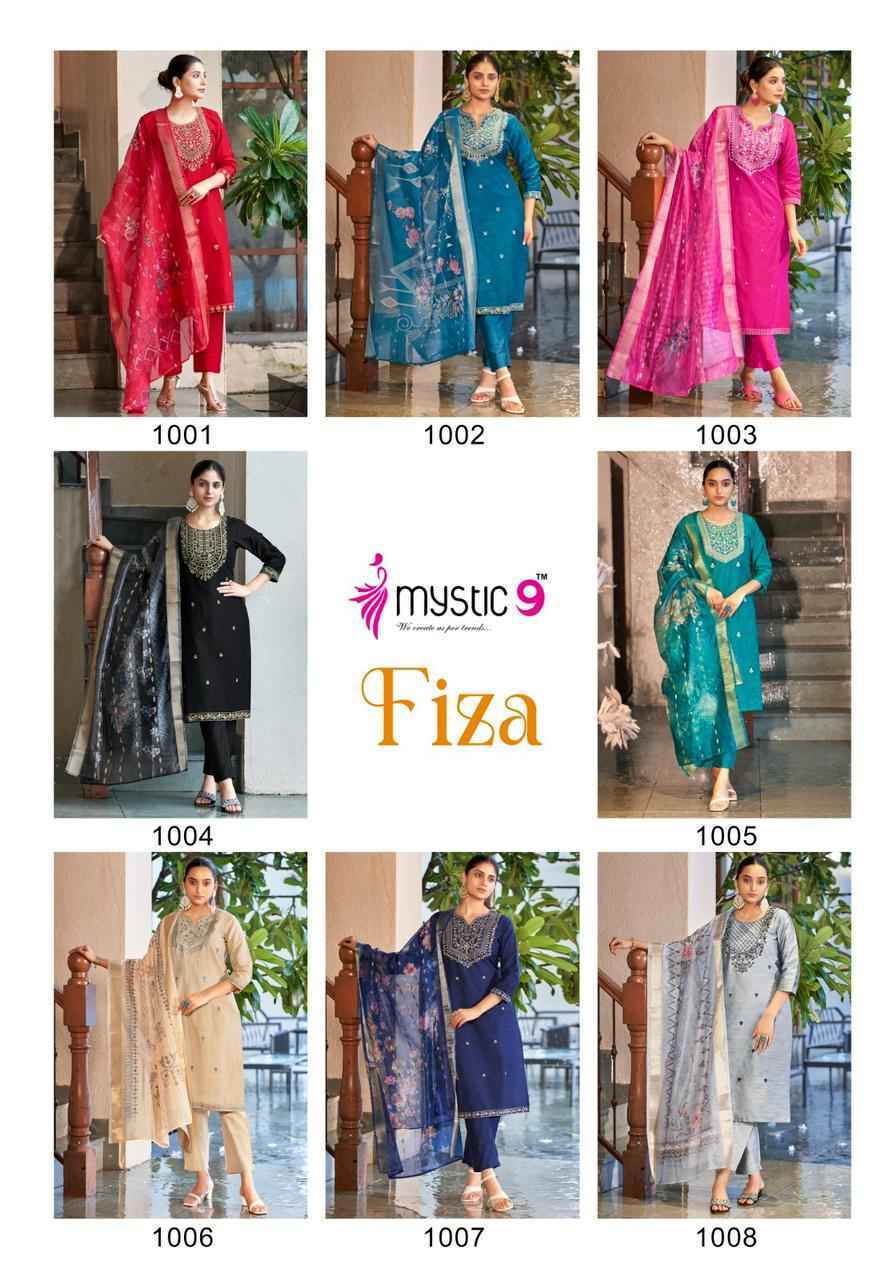 Mystic 9 Fiza Vol 1 Banglore Silk Readymade Suits ( 8 pcs Catalogue