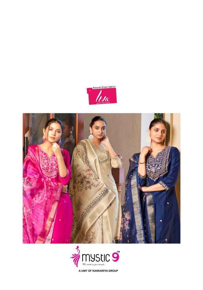 Mystic 9 Fiza Vol 1 Banglore Silk Readymade Suits ( 8 pcs Catalogue