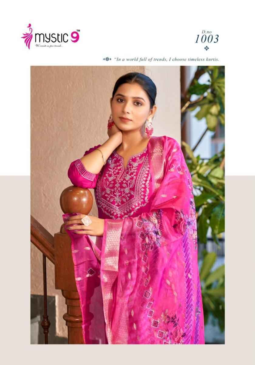 Mystic 9 Fiza Vol 1 Banglore Silk Readymade Suits ( 8 pcs Catalogue