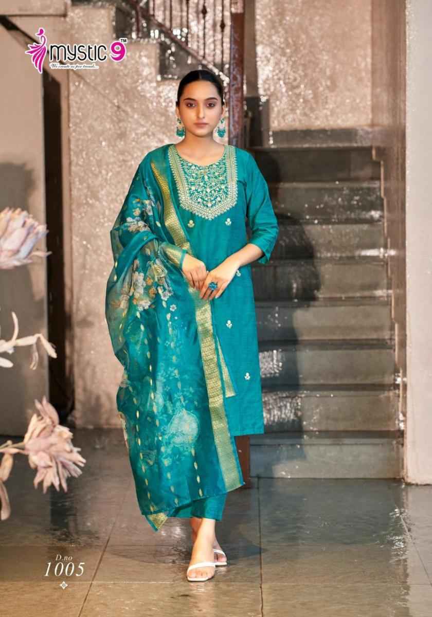 Mystic 9 Fiza Vol 1 Banglore Silk Readymade Suits ( 8 pcs Catalogue