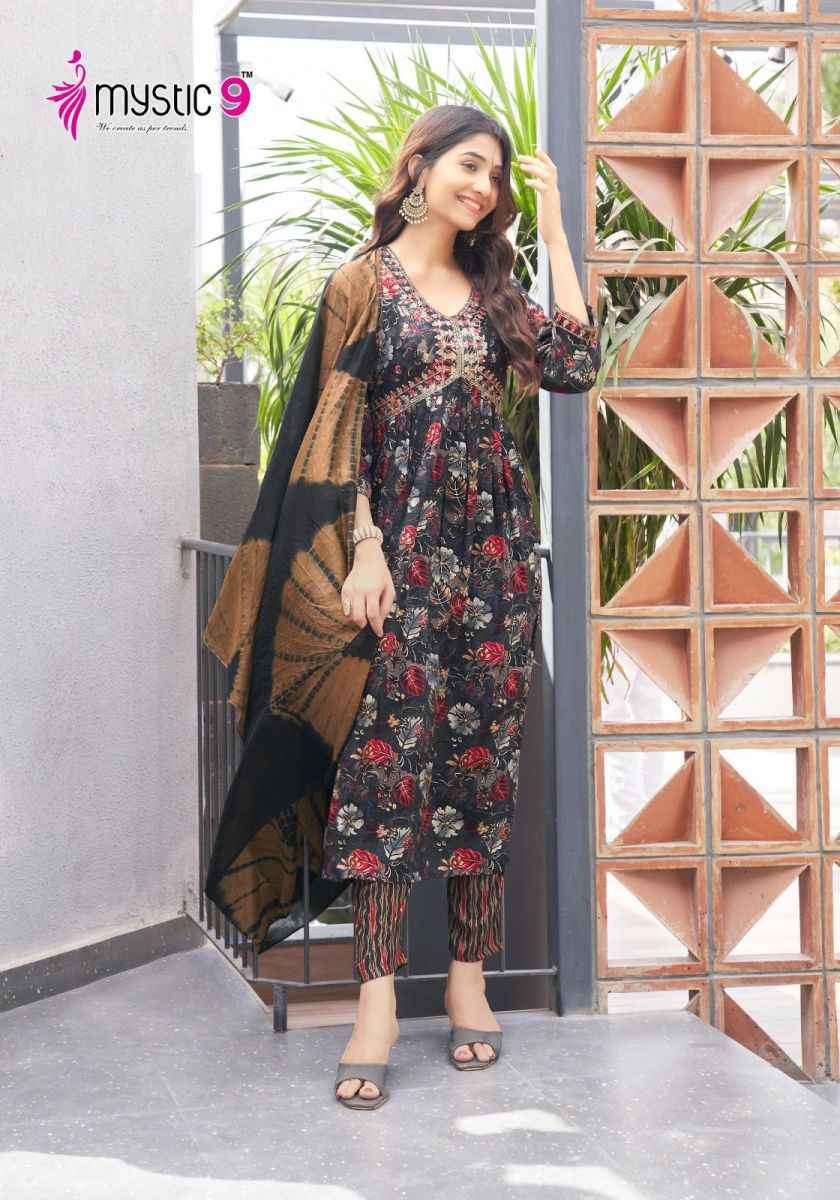 Mystic 9 Pooja Vol 6 Rayon Kurti Combo ( 8 pcs Catalogue )