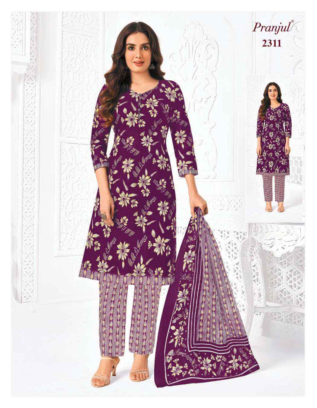 PRANJUL FASHION PRIYANKA VOL 23 PURE COTTON DRESS MATERIAL ( 36 PCS CATALOG )