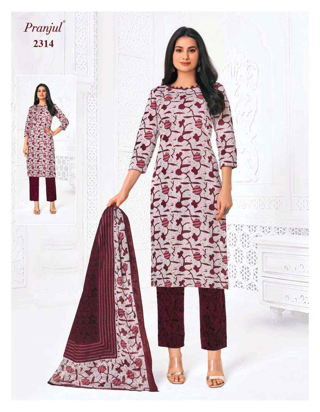 PRANJUL FASHION PRIYANKA VOL 23 PURE COTTON DRESS MATERIAL ( 36 PCS CATALOG )