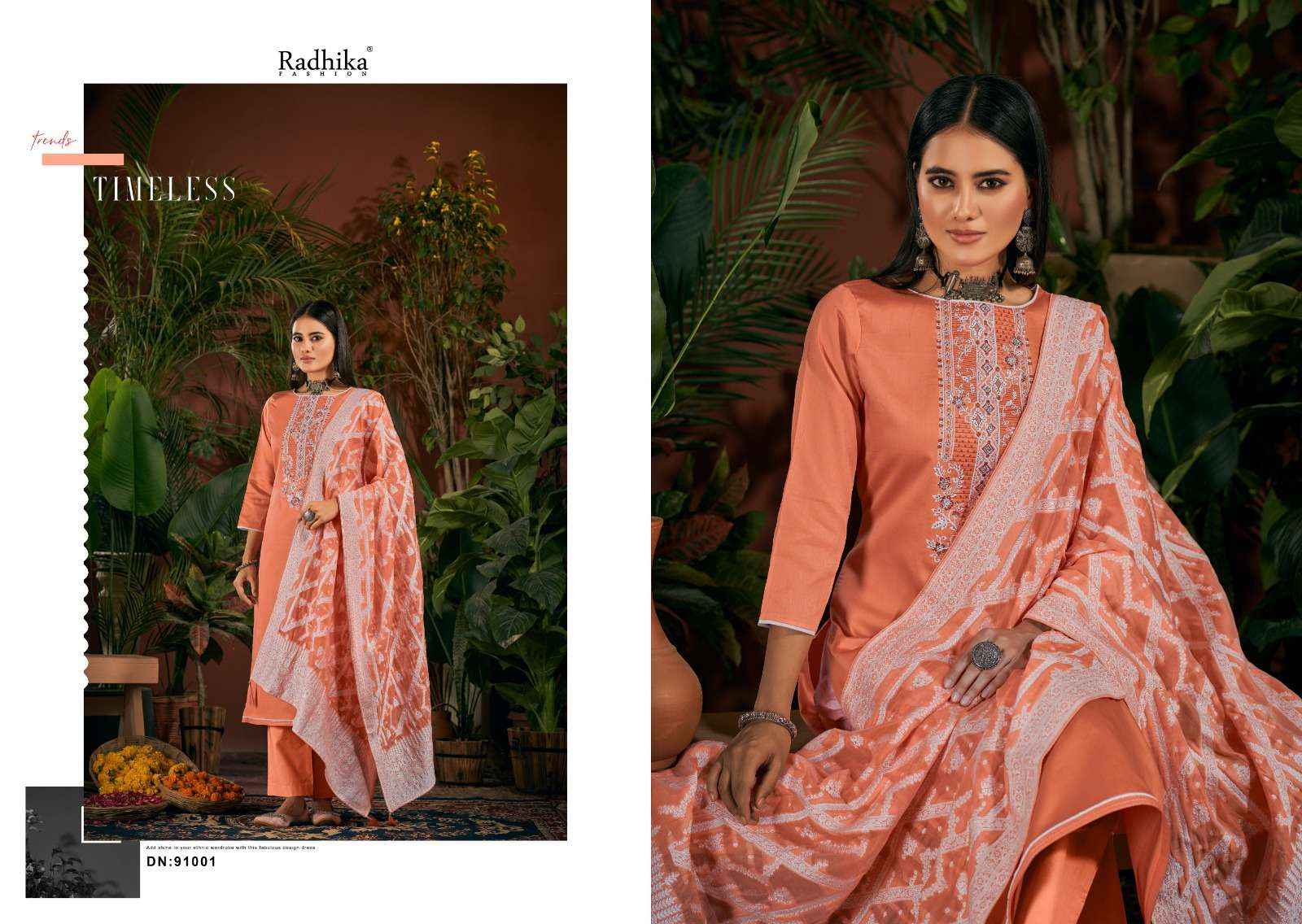 RADHIKA FASHION AZARA CYCLE VOL 2 JAM COTTON EMBROIDERY SUIT ( 6 PCS CATALOG )