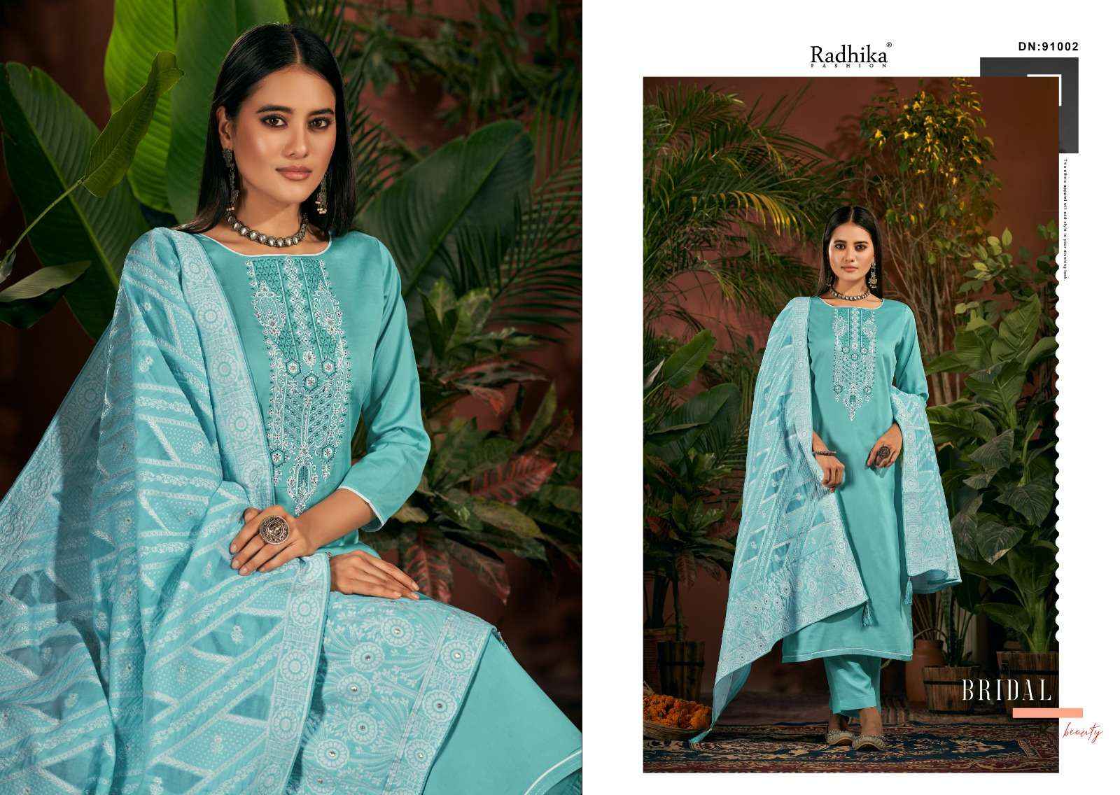 RADHIKA FASHION AZARA CYCLE VOL 2 JAM COTTON EMBROIDERY SUIT ( 6 PCS CATALOG )