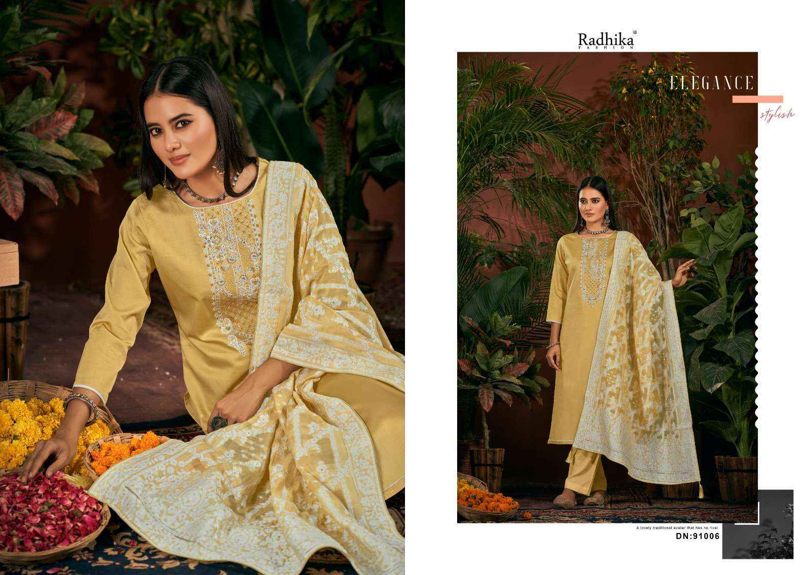 RADHIKA FASHION AZARA CYCLE VOL 2 JAM COTTON EMBROIDERY SUIT ( 6 PCS CATALOG )