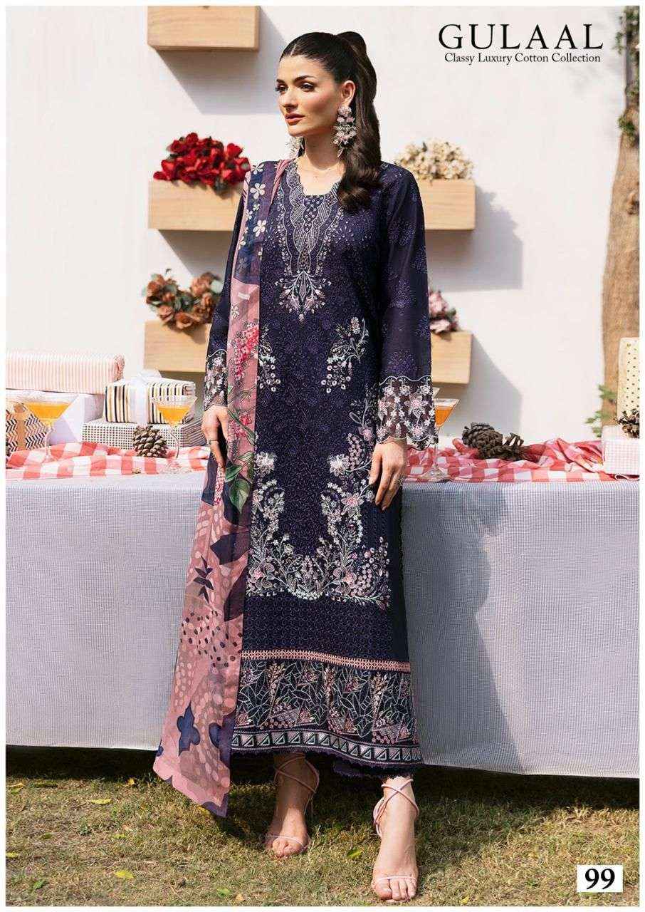 SANA MARYAM GULAAL CLASSY LUXURY COTTON COLLECTION VOL 10 PAKISTANI SUITS ( 10 PCS CATALOG )