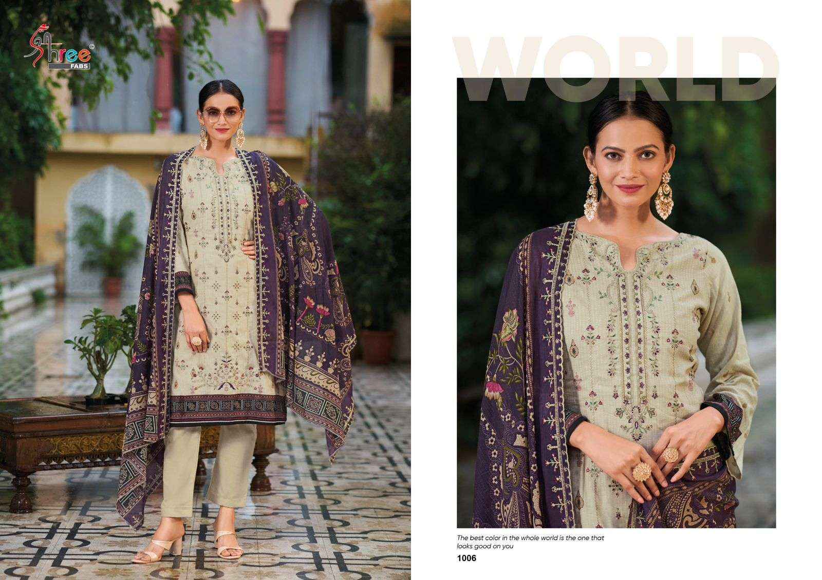 SHREE FABS BIN SAEED LAWN COLLECTION VOL 14 COTTON SALWAR KAMEEZ ( 7 PCS CATALOG )