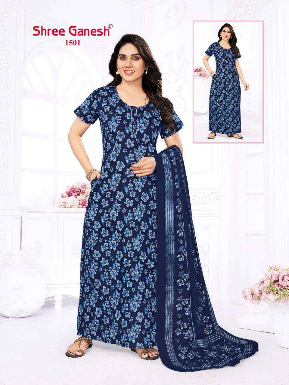 SHREE GANESH KALKI VOL 2 COTTON NIGHTY WITH DUPATTA ( 20 PCS CATALOG )