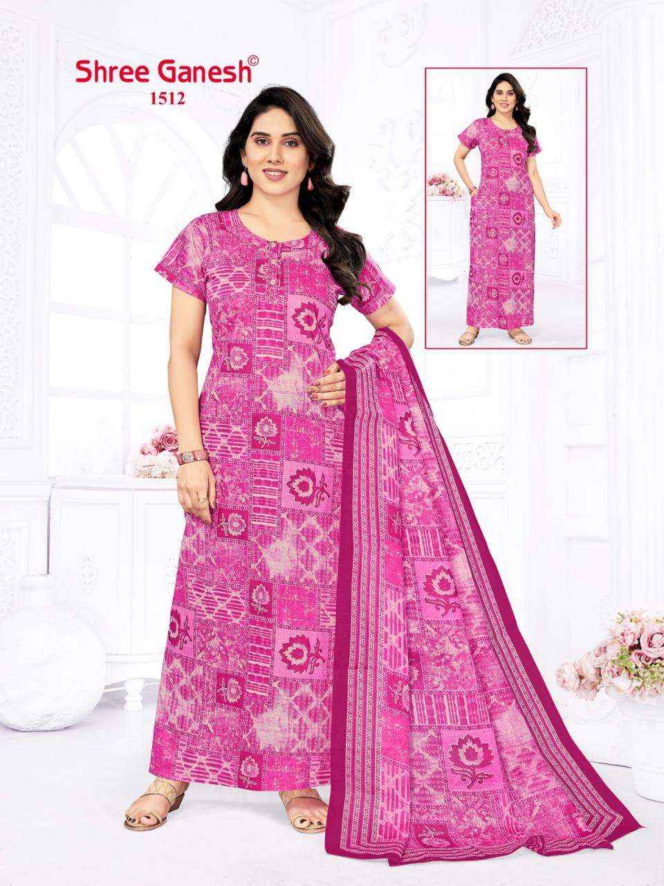 SHREE GANESH KALKI VOL 2 COTTON NIGHTY WITH DUPATTA ( 20 PCS CATALOG )