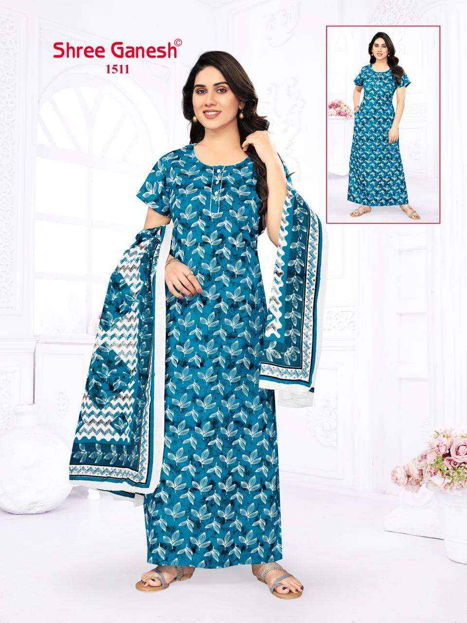 SHREE GANESH KALKI VOL 2 COTTON NIGHTY WITH DUPATTA ( 20 PCS CATALOG )