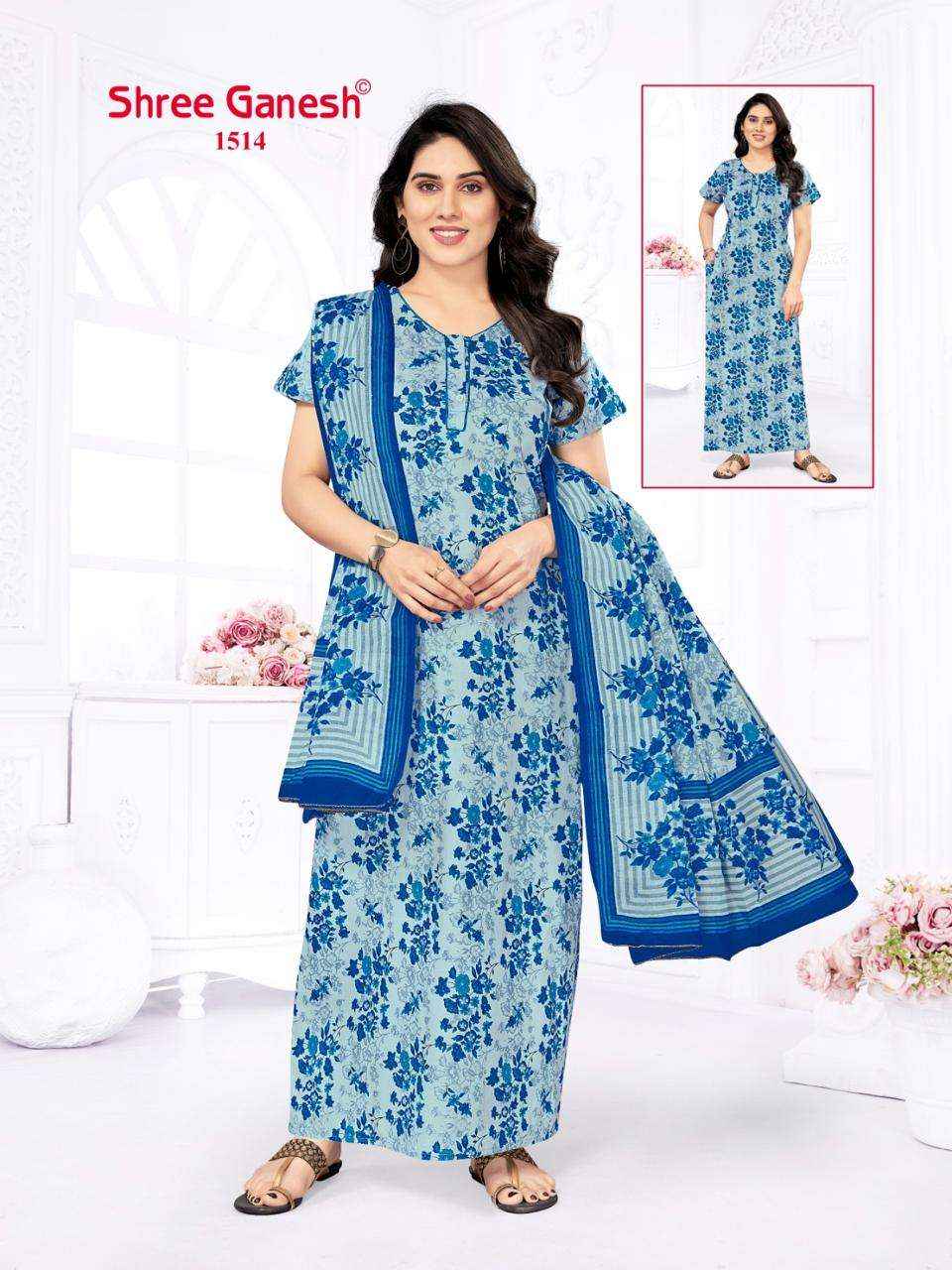 SHREE GANESH KALKI VOL 2 COTTON NIGHTY WITH DUPATTA ( 20 PCS CATALOG )