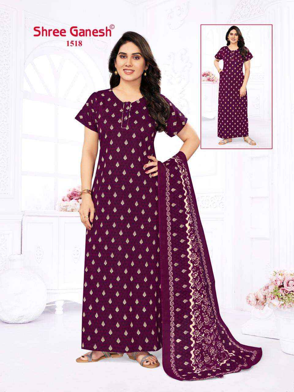 SHREE GANESH KALKI VOL 2 COTTON NIGHTY WITH DUPATTA ( 20 PCS CATALOG )