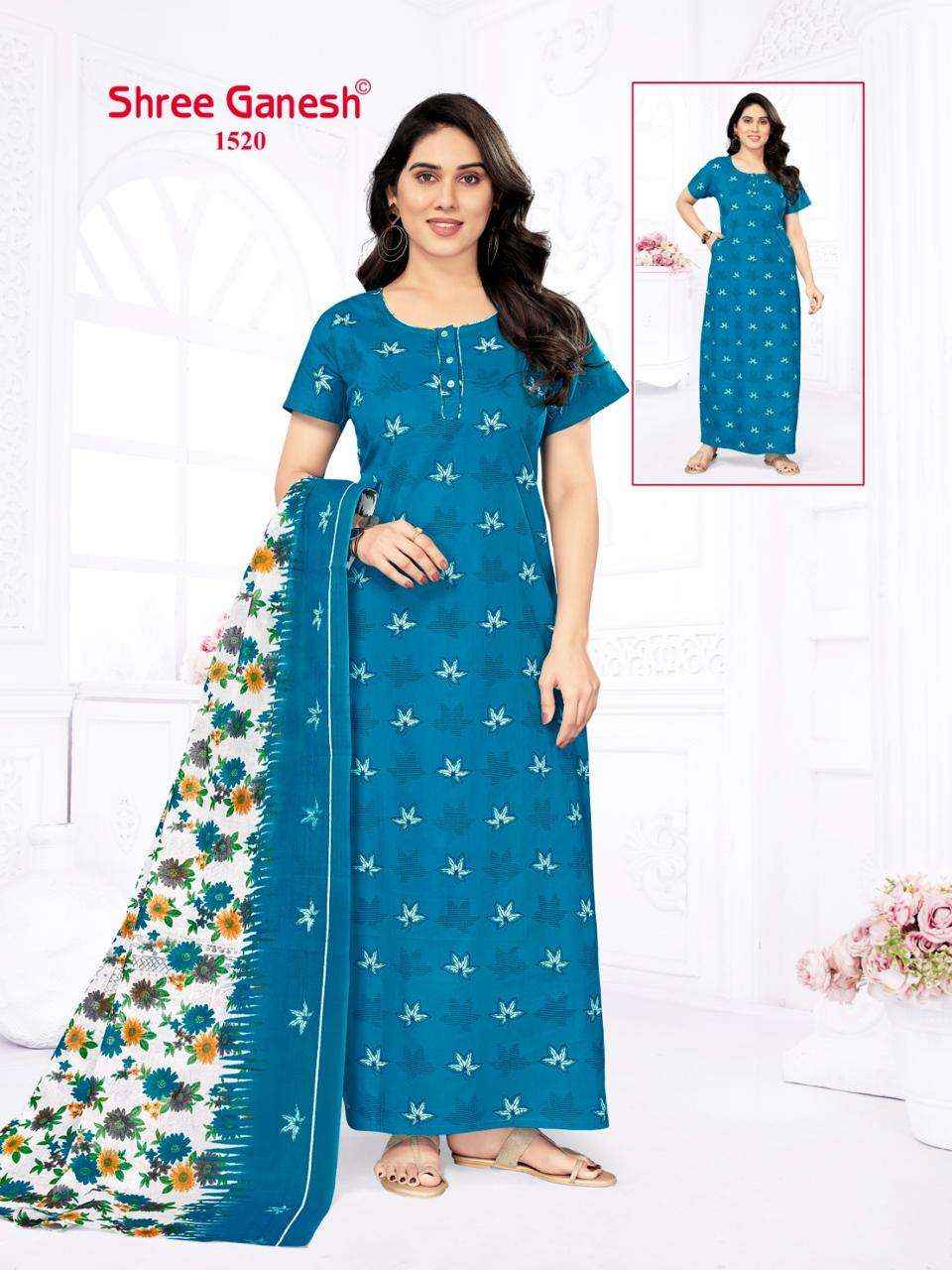 SHREE GANESH KALKI VOL 2 COTTON NIGHTY WITH DUPATTA ( 20 PCS CATALOG )