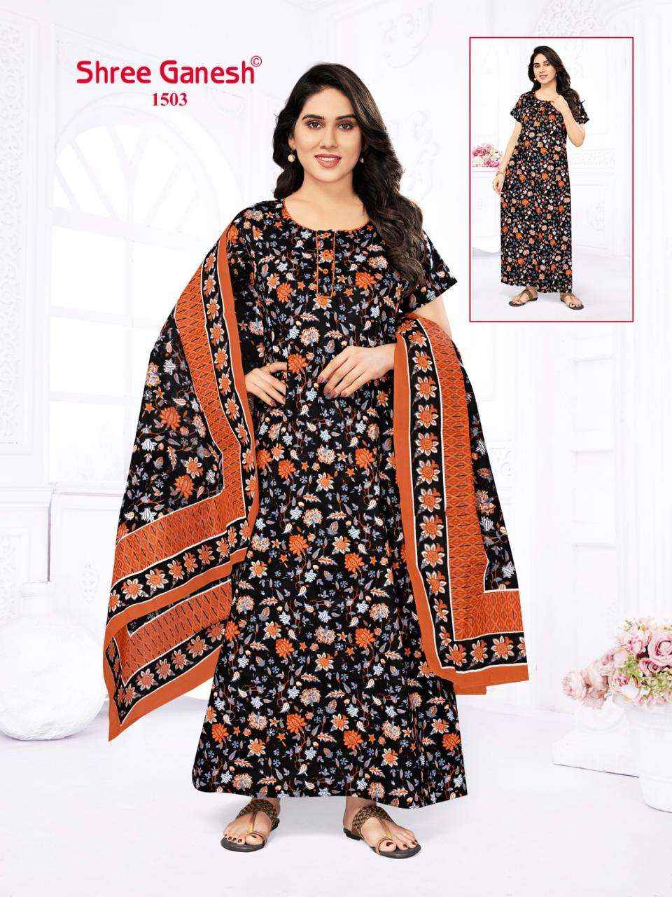 SHREE GANESH KALKI VOL 2 COTTON NIGHTY WITH DUPATTA ( 20 PCS CATALOG )