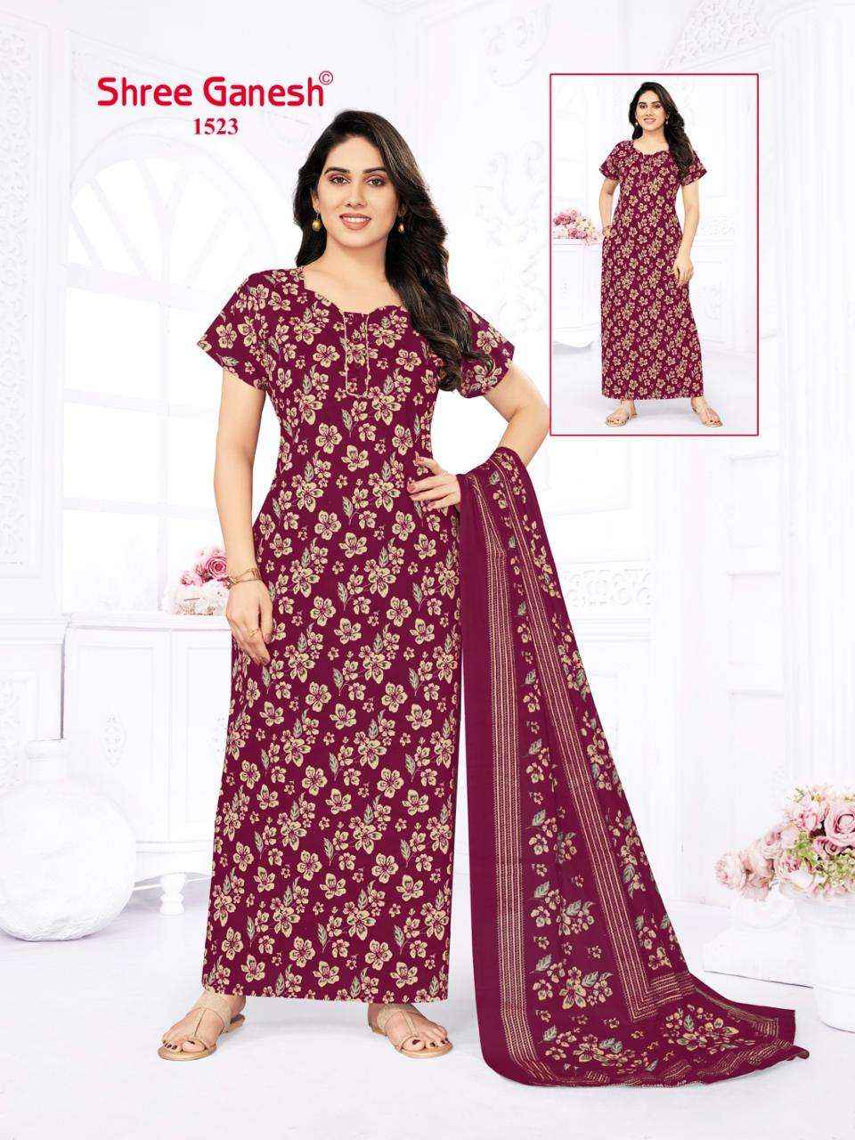 SHREE GANESH KALKI VOL 2 COTTON NIGHTY WITH DUPATTA ( 20 PCS CATALOG )