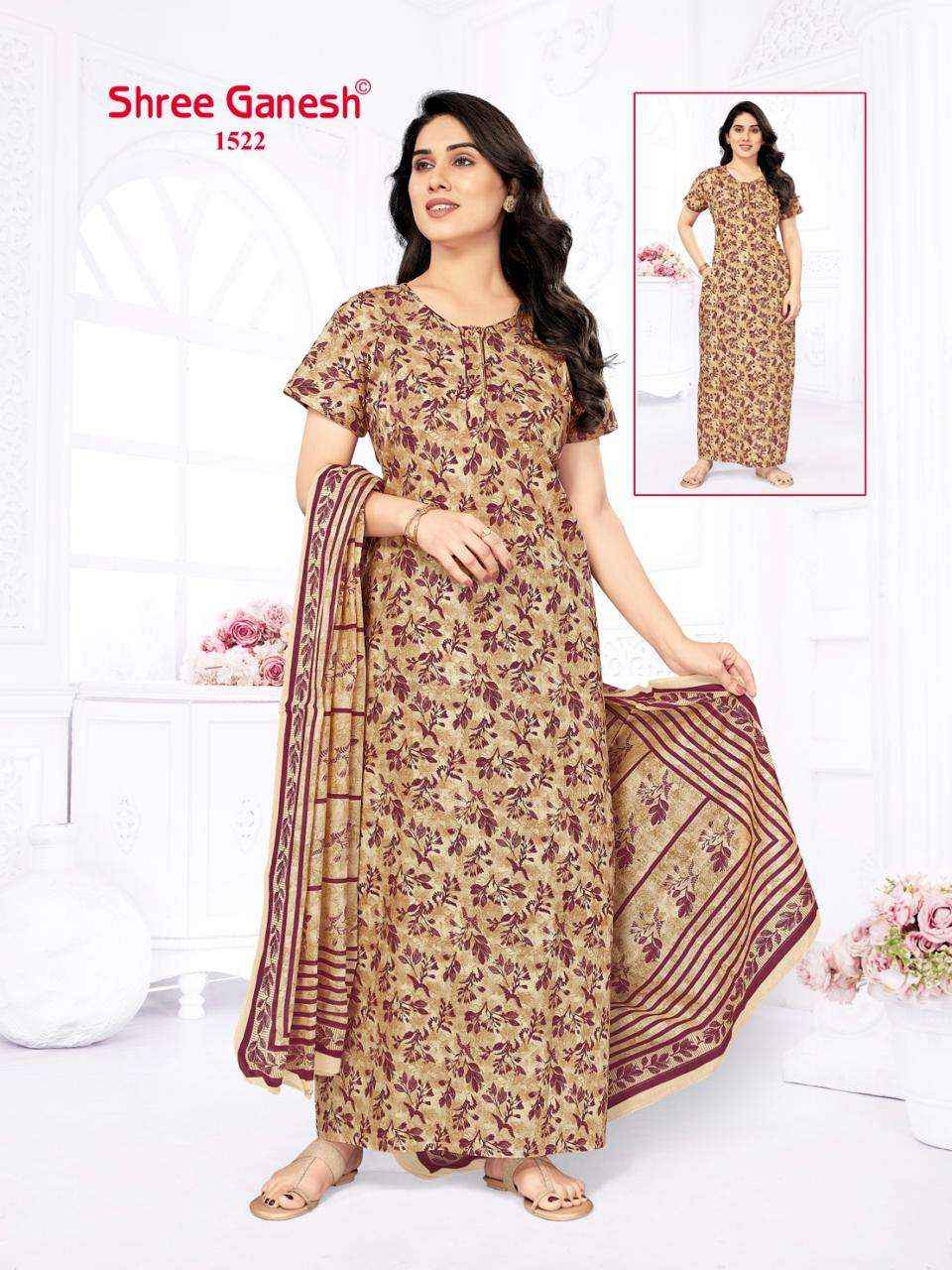 SHREE GANESH KALKI VOL 2 COTTON NIGHTY WITH DUPATTA ( 20 PCS CATALOG )