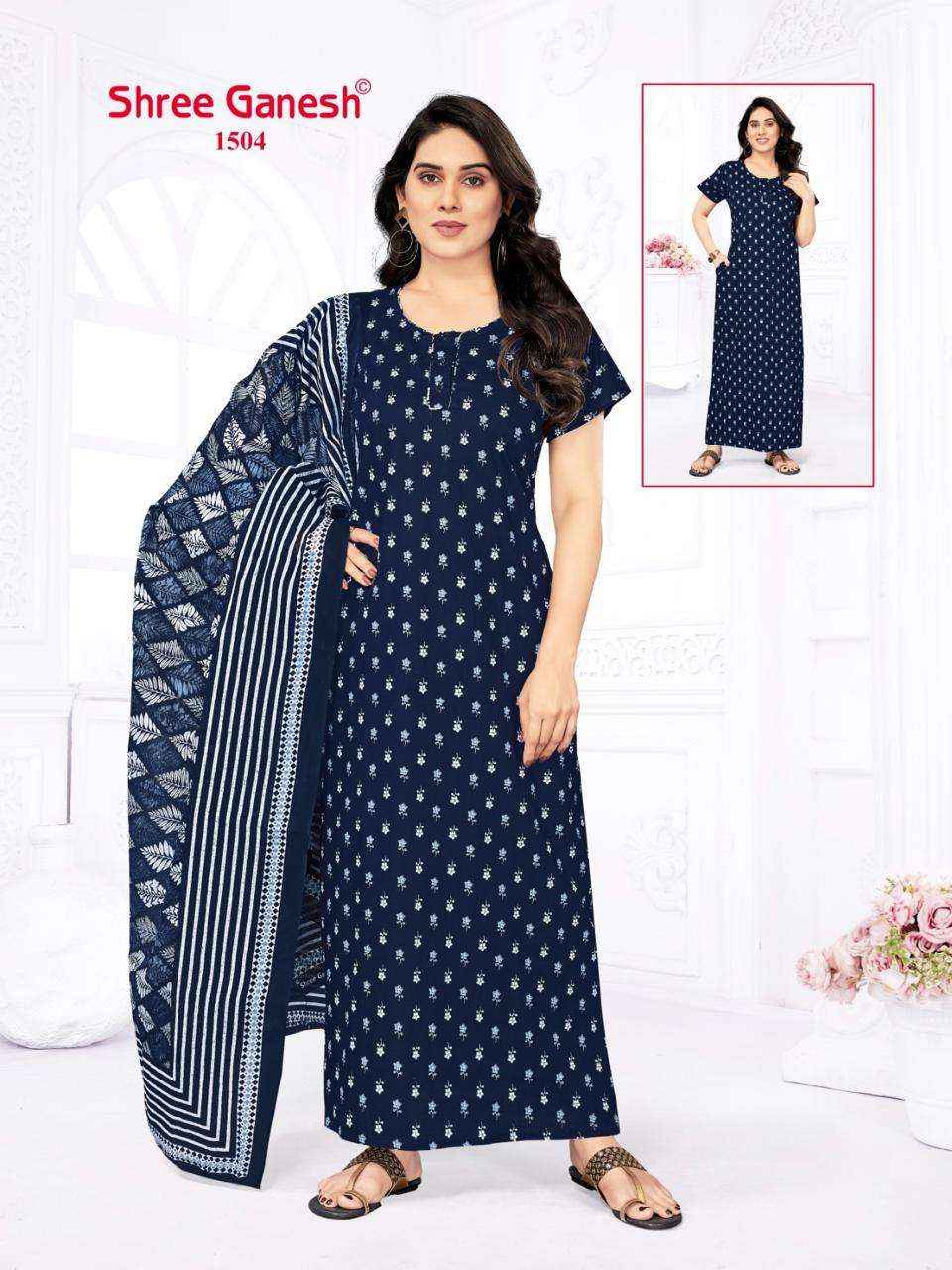 SHREE GANESH KALKI VOL 2 COTTON NIGHTY WITH DUPATTA ( 20 PCS CATALOG )