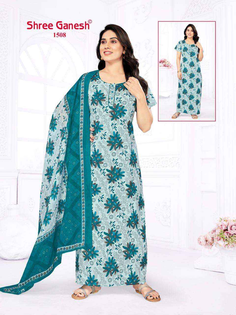 SHREE GANESH KALKI VOL 2 COTTON NIGHTY WITH DUPATTA ( 20 PCS CATALOG )