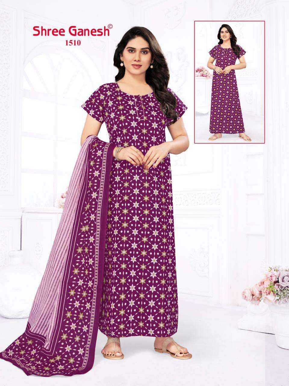 SHREE GANESH KALKI VOL 2 COTTON NIGHTY WITH DUPATTA ( 20 PCS CATALOG )