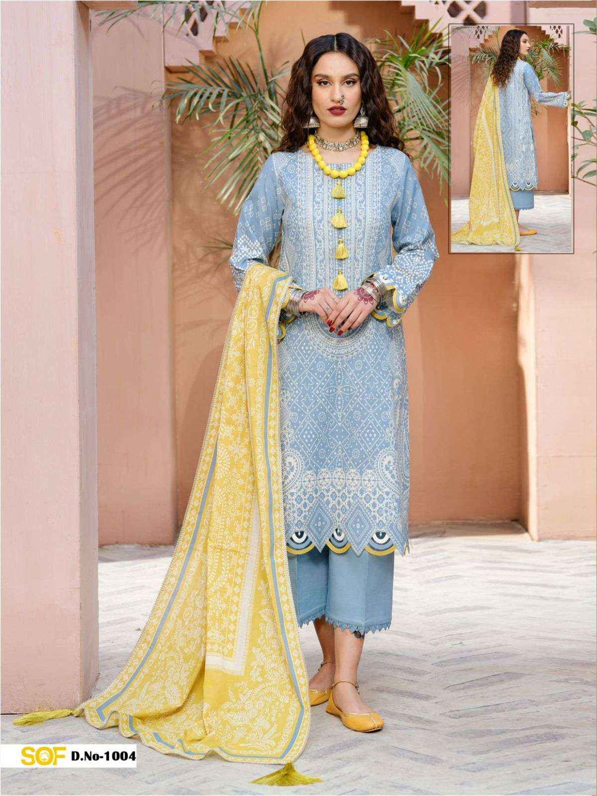 SHREE OM FAB ALIYA B NX LAWN COTTON PAKISTANI SALWAR KAMEZ ( 6 PCS CATALOG )