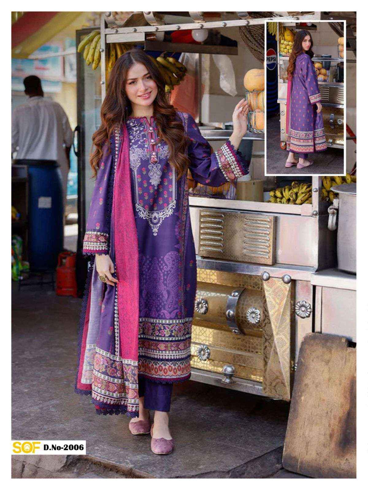 SHREE OM FAB AYRA B RANG RASIYA VOL 2 LAWN COTTON DIGITAL PRINT SUIT ( 6 PCS CATALOG )