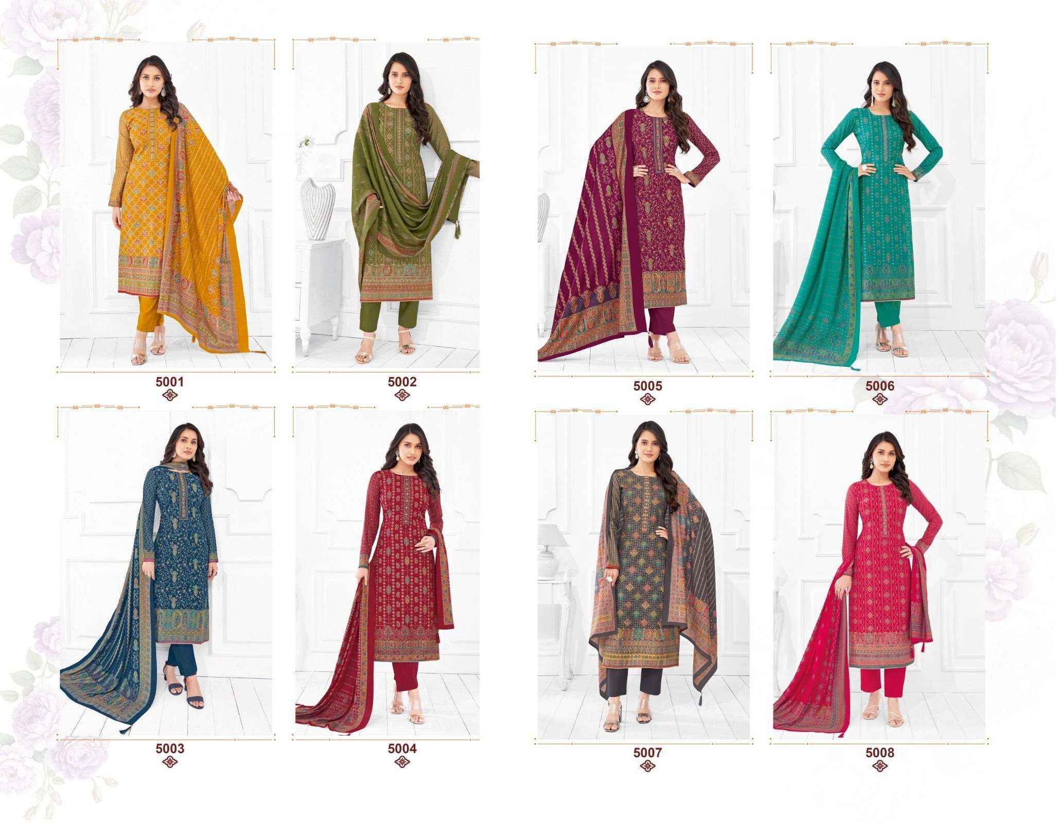 SURYAJYOTI PUSHPA VOL 5 MODAL FABRICS SALWAR KAMEEZ ( 8 PCS CATALOG )