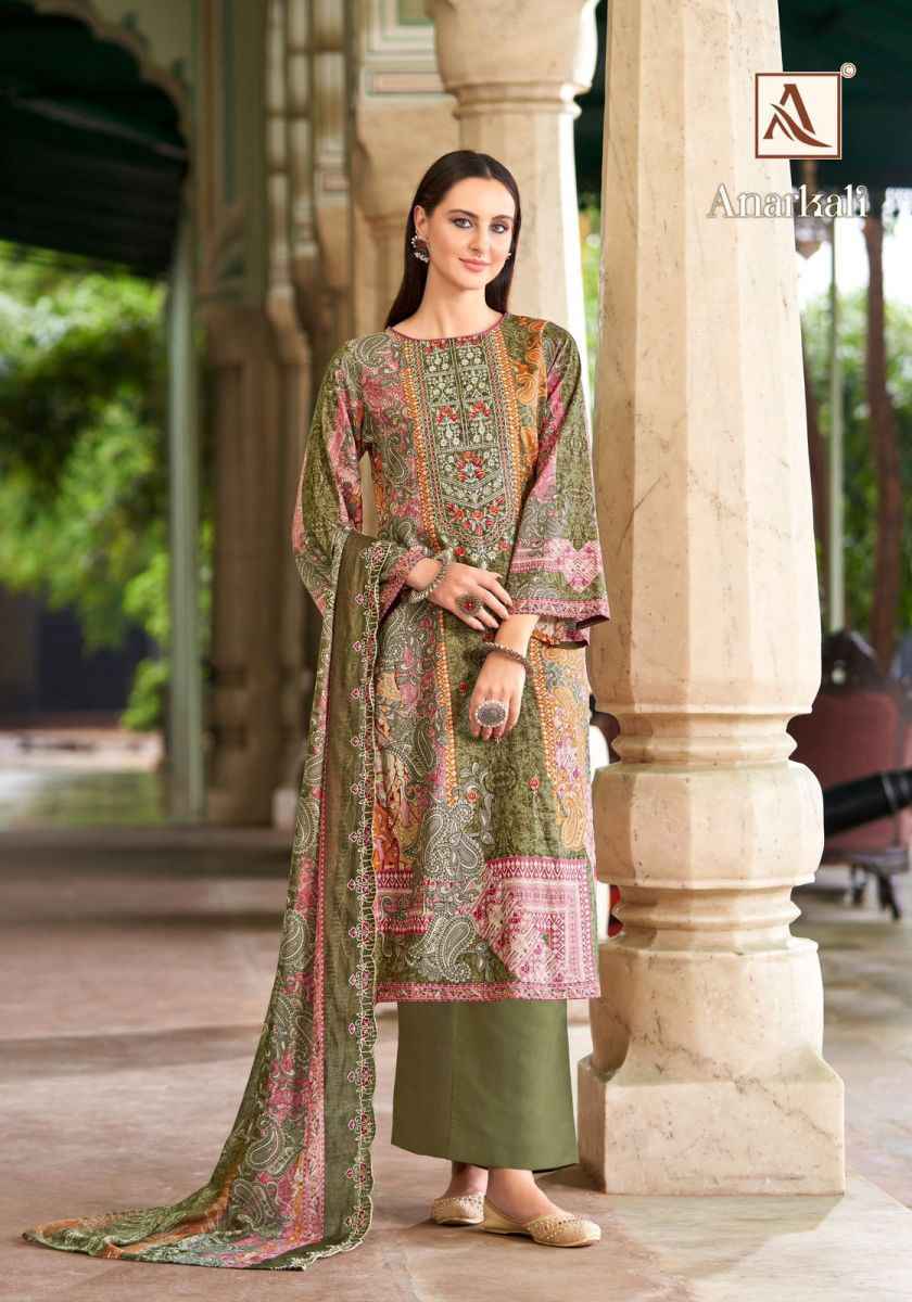 Alok Anarkali Cotton Dress Material - Surat Wholesale Bazaar ( 8 pcs Catalogue )