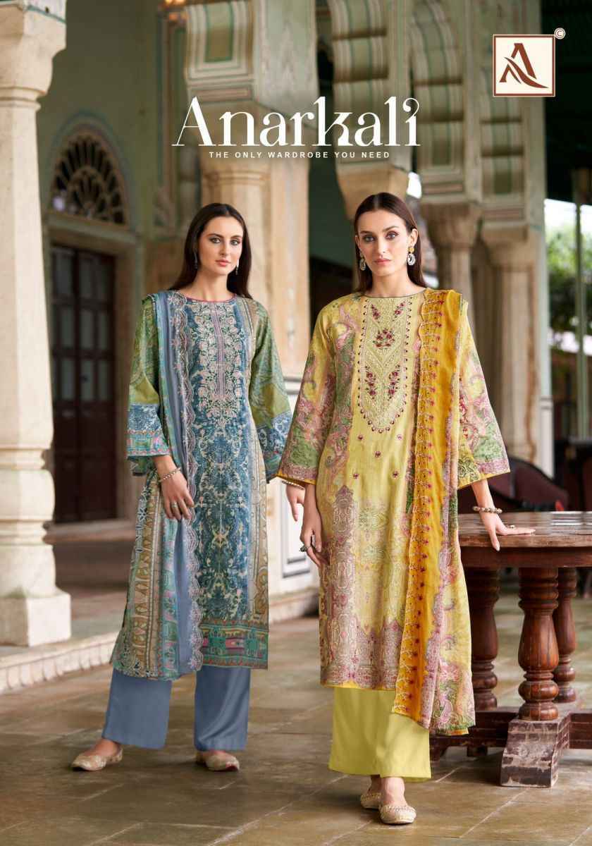 Alok Anarkali Cotton Dress Material - Surat Wholesale Bazaar ( 8 pcs Catalogue )