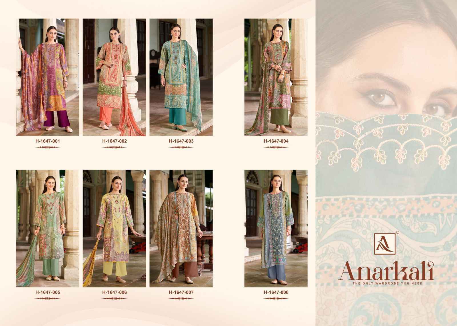 Alok Anarkali Cotton Dress Material - Surat Wholesale Bazaar ( 8 pcs Catalogue )