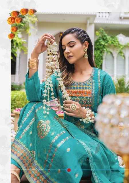 Anju Fabrics Fiza Vol 2 Wholesale Readymade Jacquard Suit ( 5 Pc Catalog )