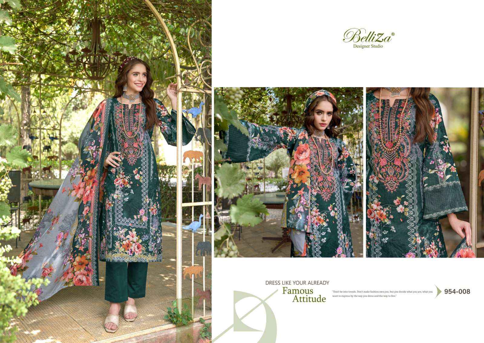 BELLIZA DESIGNER NAIRA VOL 69 COTTON WHOLESALE SALWAR KAMEEZ ( 8 PCS CATALOG )