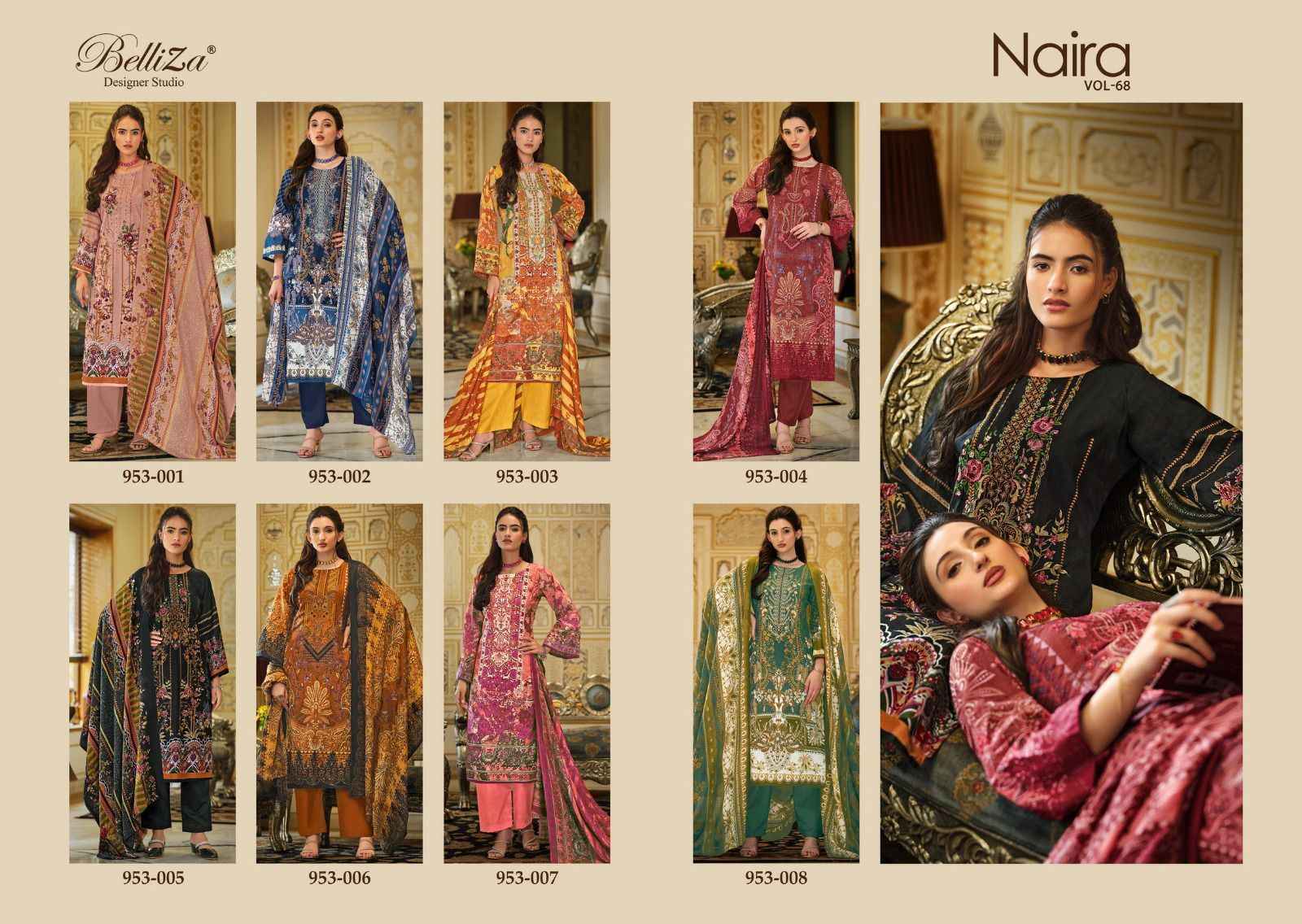 Belliza Naira Vol 68 Cotton Dress Material ( 8 pcs Cataloge )