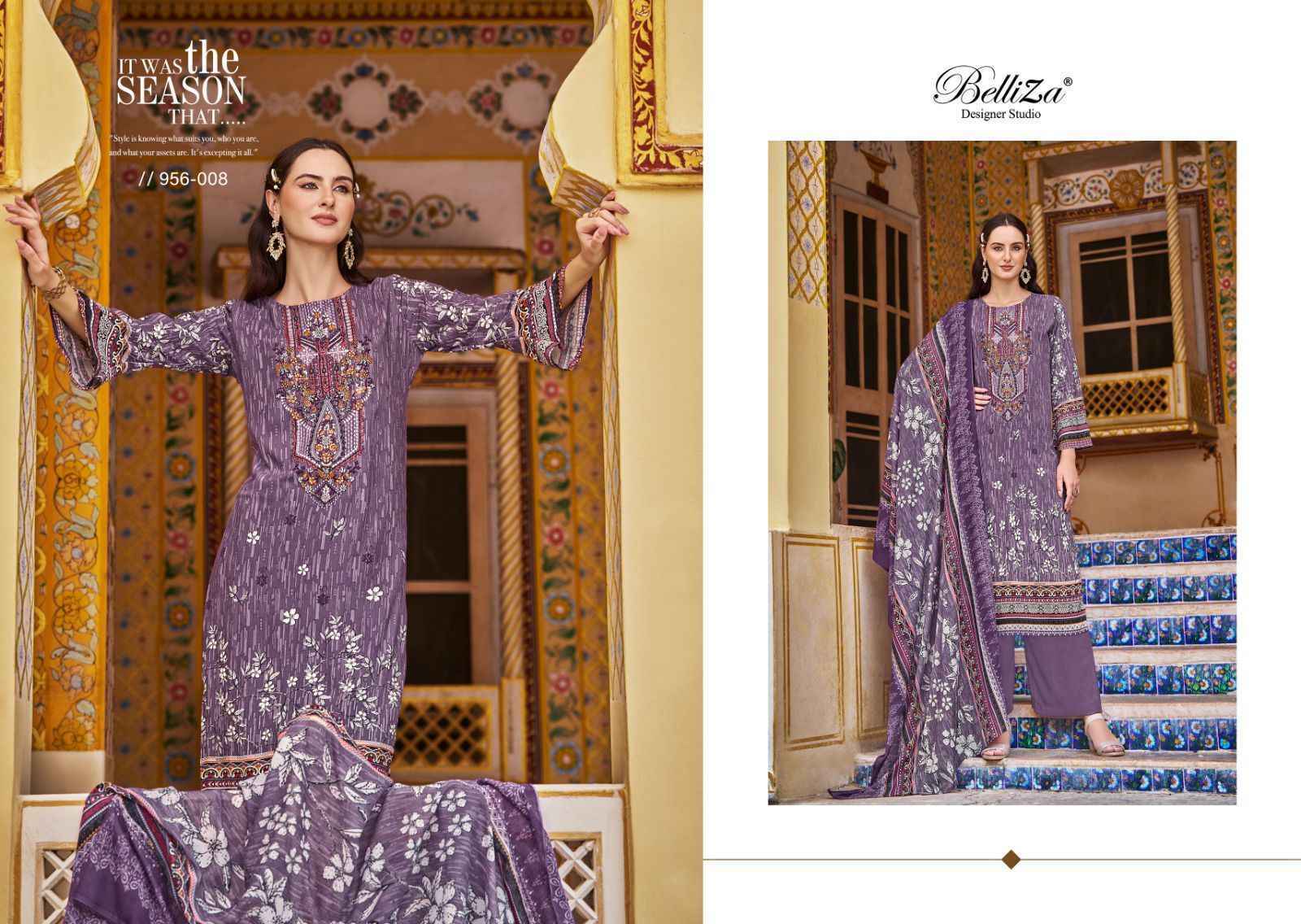 Belliza Riwayat Vol 3 Viscose Rayon Dress Material Surat Wholesaler ( 8 pcs Catalogue )